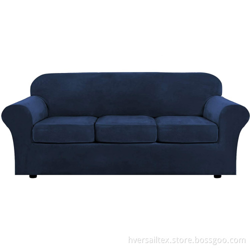 Multi-Piece Luxury Velvet Plush Sofa Cover